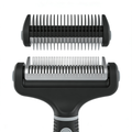 JovanPet 2 in 1 Dematting and Deshedding Rake, Dual Head Dog Grooming Tool with Wide Tooth Dematting Rake and Fine Deshedding Rake, Detangler Comb for Thick Double and Long Dog Coat