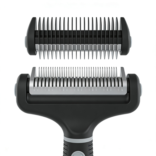 JovanPet 2 in 1 Dematting and Deshedding Rake, Dual Head Dog Grooming Tool with Wide Tooth Dematting Rake and Fine Deshedding Rake, Detangler Comb for Thick Double and Long Dog Coat