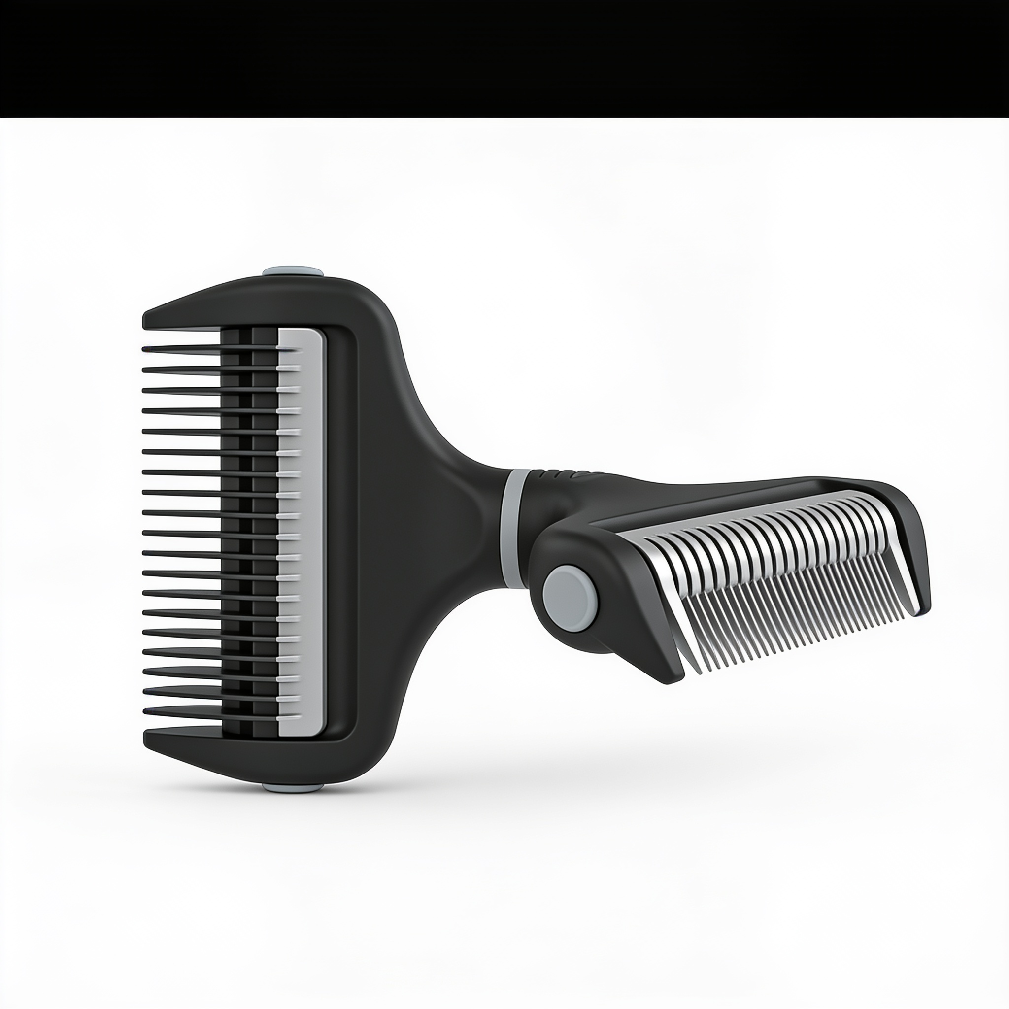 JovanPet 2 in 1 Dematting and Deshedding Rake, Dual Head Dog Grooming Tool with Wide Tooth Dematting Rake and Fine Deshedding Rake, Detangler Comb for Thick Double and Long Dog Coat